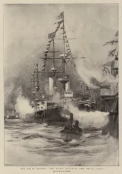The Naval Review, a frota saudando o iate real